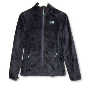 The North Face Osito Purple Teal Womens Size XS Fuzzy Fleece Zip Jacket Soft